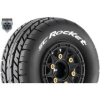 Louise RC SC-ROCKET 1-10 Short Course Tire Set Mounted Soft Black Wheels Removable 1 LR-T3154SB