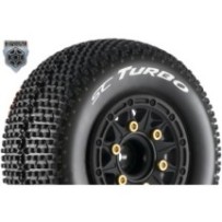 Louise RC SC-TURBO 1-10 Short Course Tire Set Mounted Soft Black Wheels Removable 1 LR-T3147SB