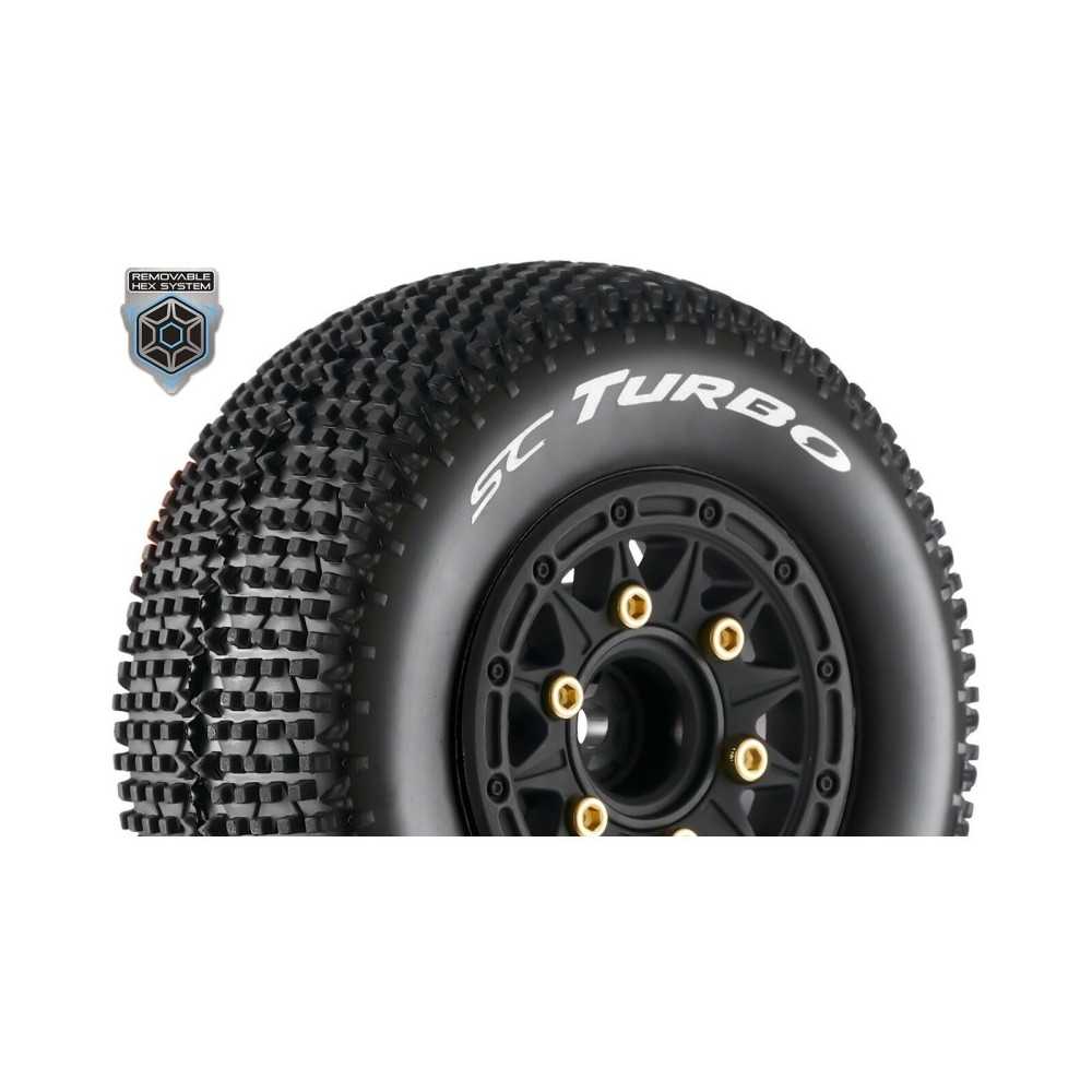 Louise RC SC-TURBO 1-10 Short Course Tire Set Mounted Soft Black Wheels Removable 1 LR-T3147SB Louise RC SC-TURBO 1-10 Short Course Tire Set Mounted Soft Black Wheels Removable 1 LR-T3147SB