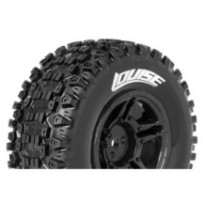 Louise RC SC-UPHILL 1-10 Short Course Tire Set Mounted Soft Black Wheels Hex 12mm LR-T3223SBTR