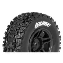 Louise RC SC-UPHILL 1-10 Short Course Tire Set Mounted Soft Black Wheels Hex 17mm LR-T3223SBM