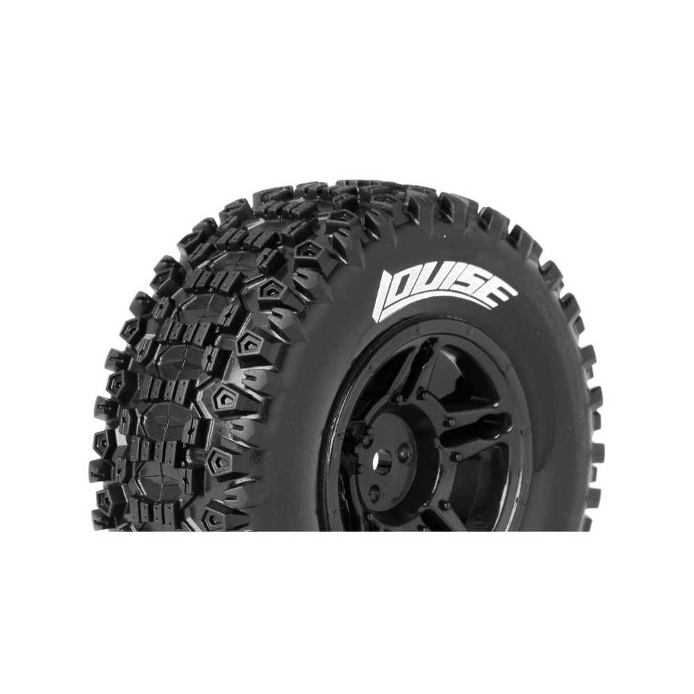 Louise RC SC-UPHILL 1-10 Short Course Tire Set Mounted Soft Black Wheels Losi TEN-SCTE 4X4 LR-T3223SBLA Louise RC SC-UPHILL 1-10 Short Course Tire Set Mounted Soft Black Wheels Losi TEN-SCTE 4X4 LR-T3223SBLA