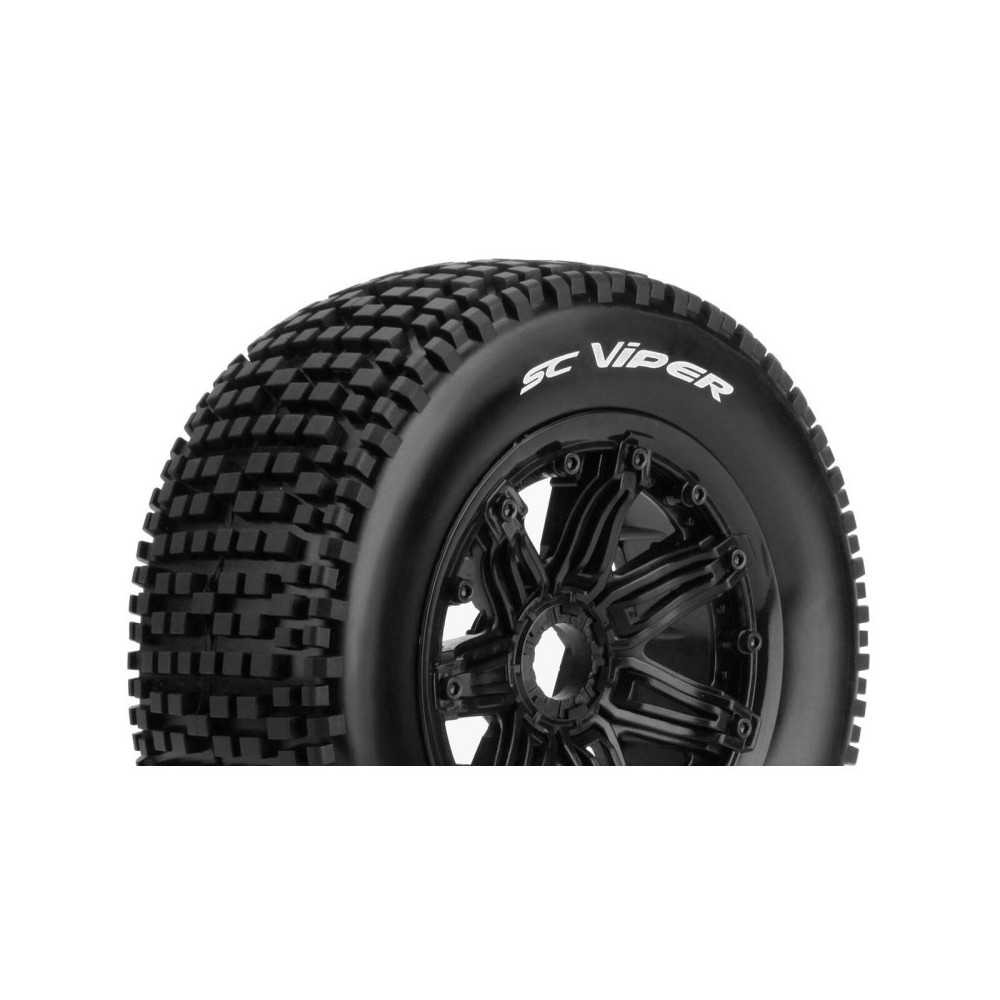 Louise RC SC-VIPER 1-5 Short Course Truck Tire Set Mounted Sport Black Bead-Lock Wheels Hex 24mm Rear LR-T3294B Louise RC SC-VIPER 1-5 Short Course Truck Tire Set Mounted Sport Black Bead-Lock Wheels Hex 24mm Rear LR-T3294B