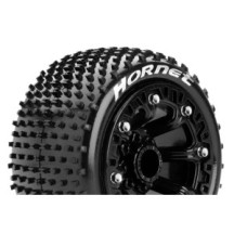 Louise RC ST-HORNET 1-16 Truck Tire Set Mounted Sport Black 2.2 Wheels Hex 12mm LR-T3172SB