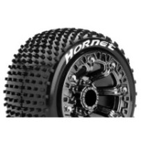 Louise RC ST-HORNET 1-16 Truck Tire Set Mounted Sport Black Chrome 2.2 Wheels Hex 12mm LR-T3172SBC