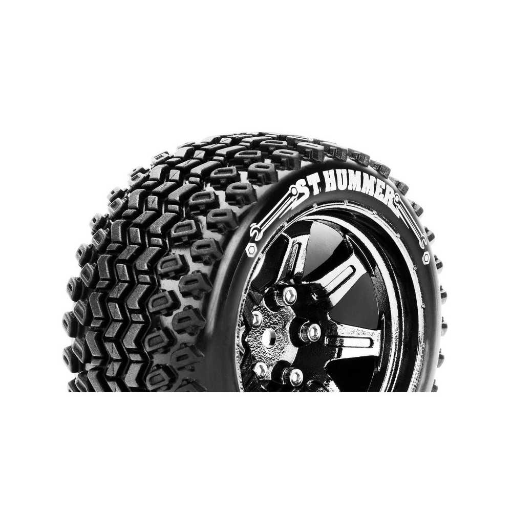 Louise RC ST-HUMMER 1-10 Stadium Truck Tire Set Mounted Sport Black Chrome 2.8 Wheels Hex 14mm LR-T3209SBCM Louise RC ST-HUMMER 1-10 Stadium Truck Tire Set Mounted Sport Black Chrome 2.8 Wheels Hex 14mm LR-T3209SBCM