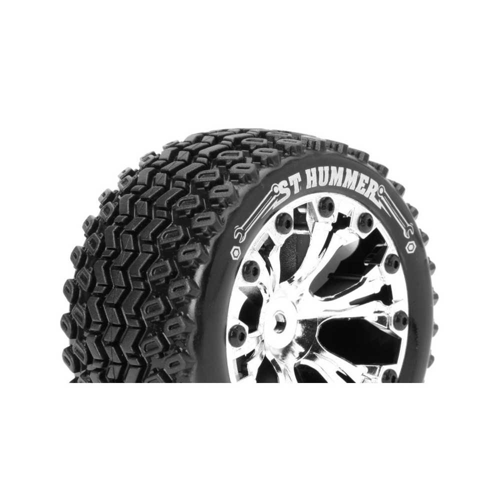 Louise RC ST-HUMMER 1-10 Stadium Truck Tire Set Mounted Sport Chrome 2.8 Wheels 1/2-Offset Hex 12mm LR-T3209SCH Louise RC ST-HUMMER 1-10 Stadium Truck Tire Set Mounted Sport Chrome 2.8 Wheels 1/2-Offset Hex 12mm LR-T3209SCH